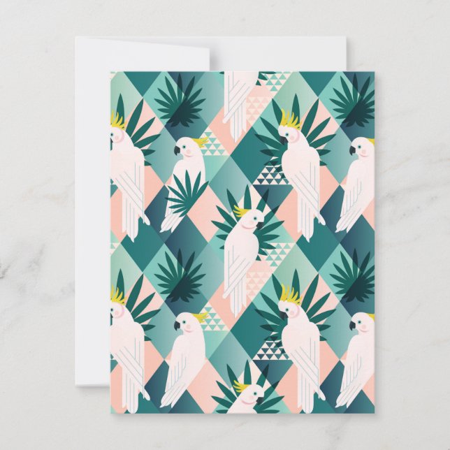Cartão De Notas Papagaio na Palma 1 (Frente)