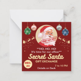 Cartão De Notas Papais noeis Secretos Oferecendo Troca de Partido