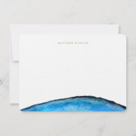 Cartão De Notas Papel de Carta Azul