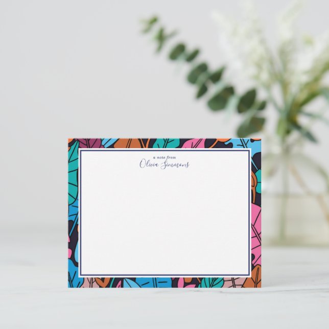 Cartão De Notas Papel de Carta Colorido (Em pé/Frente)