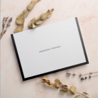 Papel de Carta da Fronteira Negra Chic Moderna