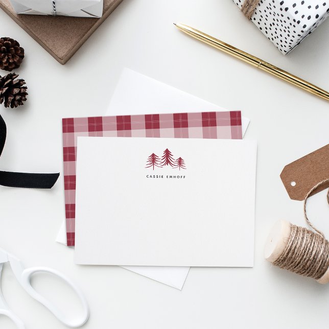 Cartão De Notas Papel de Carta de Feriado Personalizado Pines Dese (Criador carregado)