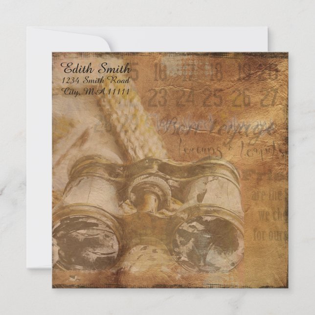 Cartão De Notas Papel de carta de Livros de Binoculares Náuticos S (Frente)