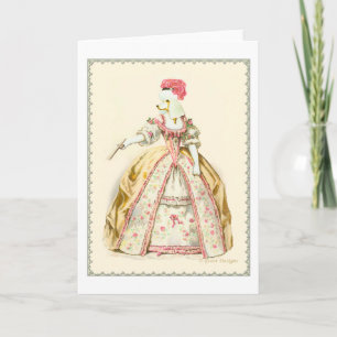 Cartão De Notas Papel de Carta de Moda Marie Antoinette