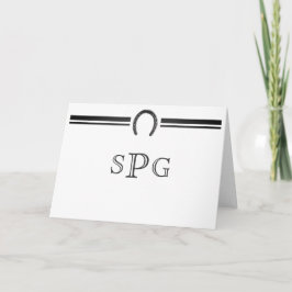 Cartão De Notas Papel de carta em ferradura monográfica