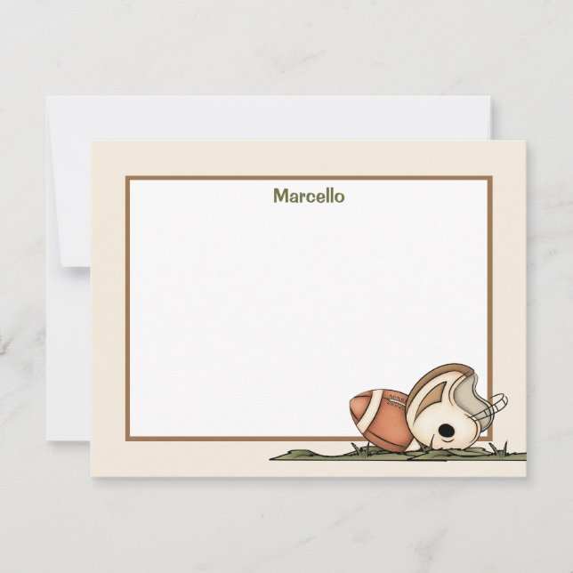 Cartão De Notas Papel de Carta Flat de Futebol Gear (Frente)