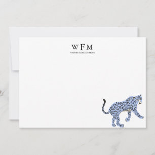 Cartão De Notas Papel de carta Leopardo Luxe
