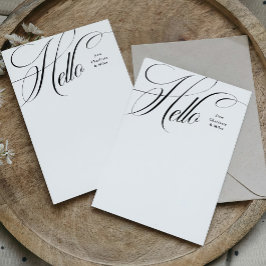 Cartão De Notas Papel de carta na moda simples de saudação elegant