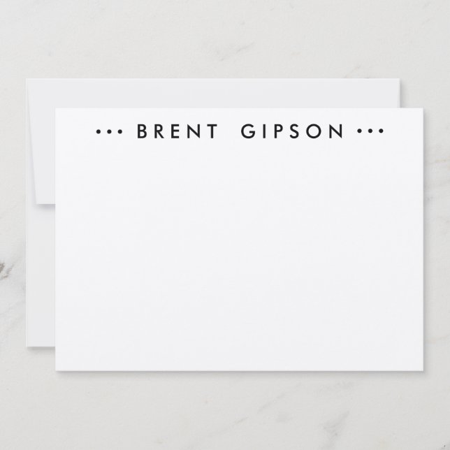 CARTÃO DE NOTAS PAPEL DE CARTA NOTECARD (Frente)