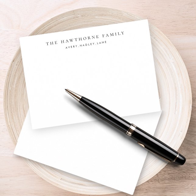 Cartão De Notas Papel de carta para monograma da família personali (Criador carregado)