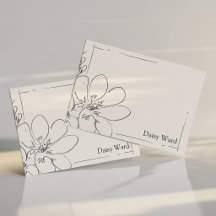 Papel de Carta Personalizado com Flor Silvestre Rú