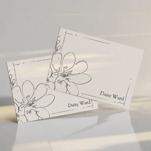 Cartão De Notas Papel de Carta Personalizado com Flor Silvestre Rú