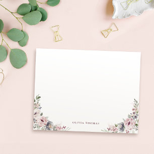 Cartão De Notas Papel de Carta personalizado de cor rosa e posty