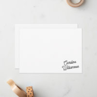 Papel de Carta Personalizado de Script Minimalista