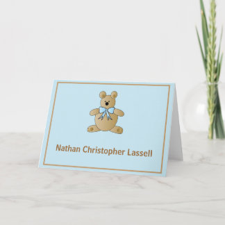 Cartão De Notas Papel de Carta Personalizado do Urso de Teddy