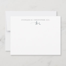 Cartão De Notas Papel de Carta Personalizado Elegante e Simples
