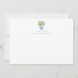 Cartão De Notas Papel de Carta Personalizado em Árvore de Limão Po