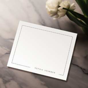 Cartão De Notas Papel de carta personalizado minimalista moderno