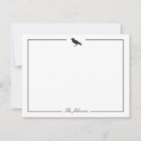 Papel de Carta Personalizado Moderno da Coroa Negr