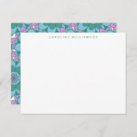 Papel de Carta Personalizado Verde para Groovy Flo