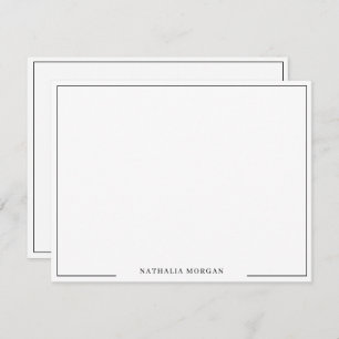 Cartão De Notas Papel de Carta Simples Básico