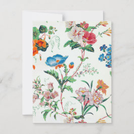 Cartão De Notas Papel de parede floral vitoriano de flores silvest