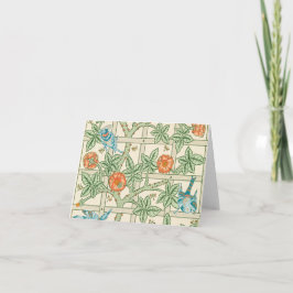 Cartão De Notas Papel de Parede Vitoriano Treliça William Morris