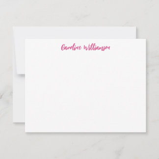 Cartão De Notas Papel Personalizado de Manuscrito Quente-Rosa
