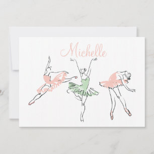 Cartão De Notas Papel Personalizado Prima Ballerina