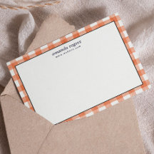 Papel Timbrado com Monograma em Xadrez Búfalo com 