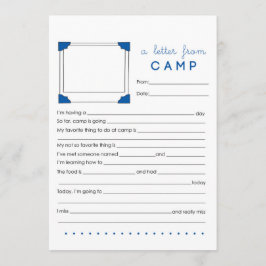 Cartão De Notas Papelaria de carta de acampamento