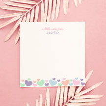 Papelaria de Coração Colorido Fofo Feminino Letra 