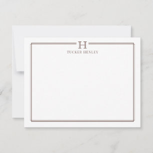 Cartão De Notas Papelaria de Escritório Masculina Presente Inicial