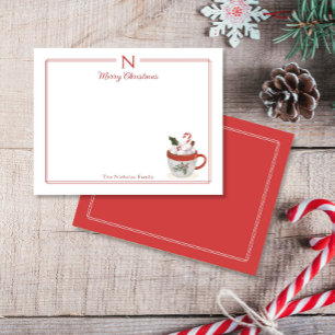 Cartão De Notas Papelaria de Natal Família Diversão Cacau Quente M