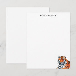 Cartão De Notas Papelaria de Tigre Personalizada da Moda