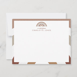 Cartão De Notas Papelaria Infantil Arco-íris Boho Fofa