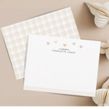 Papelaria Infantil Preta Corações com Padrão de Ar