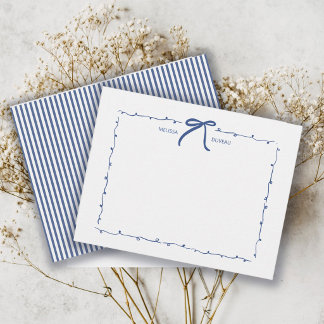 Cartão De Notas Papelaria Personalizada Arco Doodle Minimalista Az