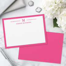 Papelaria Personalizada Clássica Simples Rosa