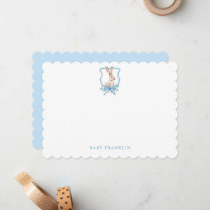 Cartão De Notas Papelaria Personalizada Coelho Bebê Menino Churras