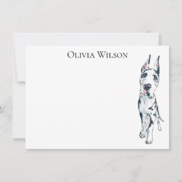 Cartão De Notas Papelaria personalizada com Dogue Alemão