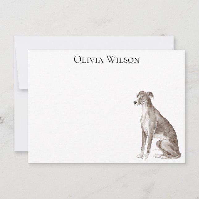 Cartão De Notas Papelaria personalizada com Greyhound (Frente)