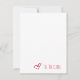 Cartão De Notas Papelaria Personalizada Coração Pintado