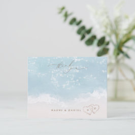 Cartão De Notas Papelaria Personalizada de Agradecimento Beach Hea