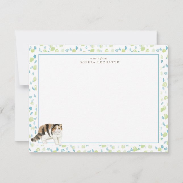 Cartão De Notas Papelaria Personalizada de Cat de Shorthair Exótic (Frente)