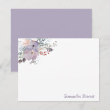Papelaria Personalizada Floral Lilás 