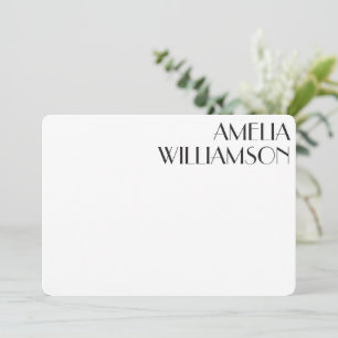 Cartão De Notas Papelaria Personalizada Preta Art Déco Vintage