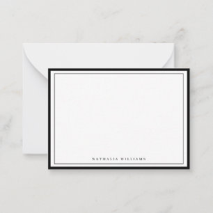 Cartão De Notas Papelaria Simples Básica Personalizada com Borda P