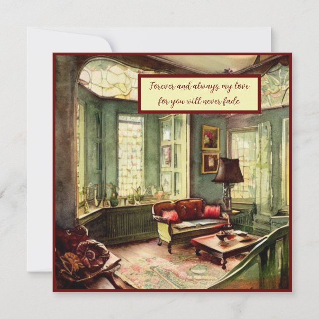 Cartão De Notas Para sempre, meu amor por você nunca vai desaparec (Frente)