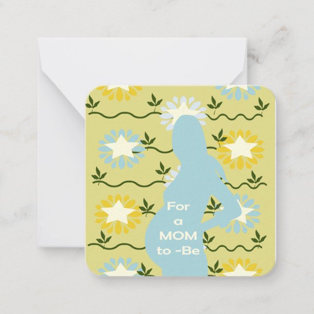 Cartão De Notas Para Uma Mãe Ser (Frente)